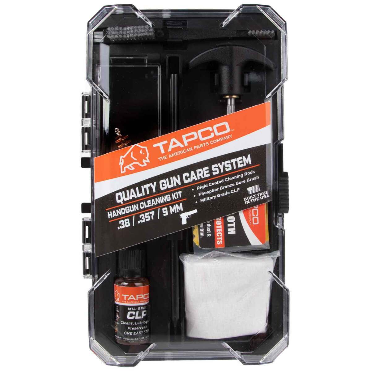 TAPCO .38/357/9mm Handgun Cleaning Kit - Black TAPCO .38/357/9mm Handgun Cleaning Kit - Black